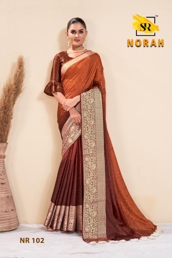 Sr Norah Fancy Wear Designer Dola Silk Saree Collection